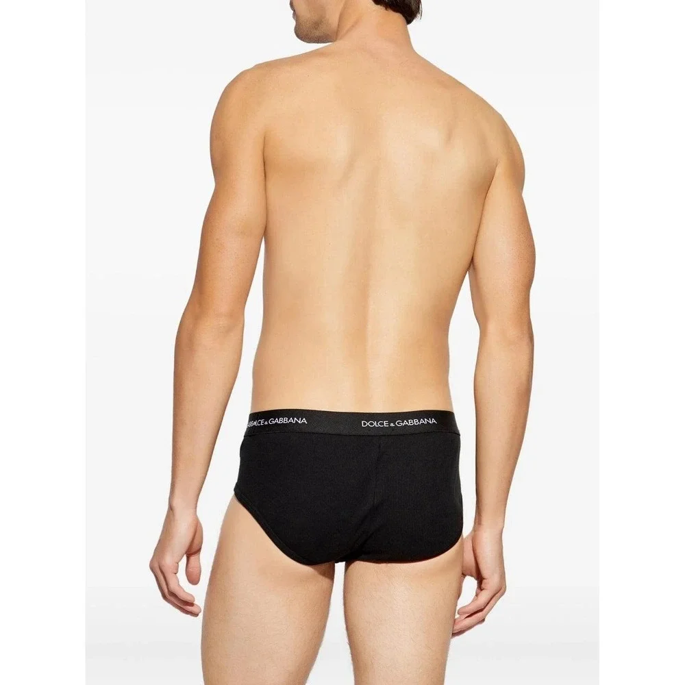 NWOT Mens Dolce & Gabbana Black Logo Waistband Briefs Underwear *Single Pair* S